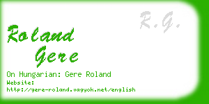 roland gere business card